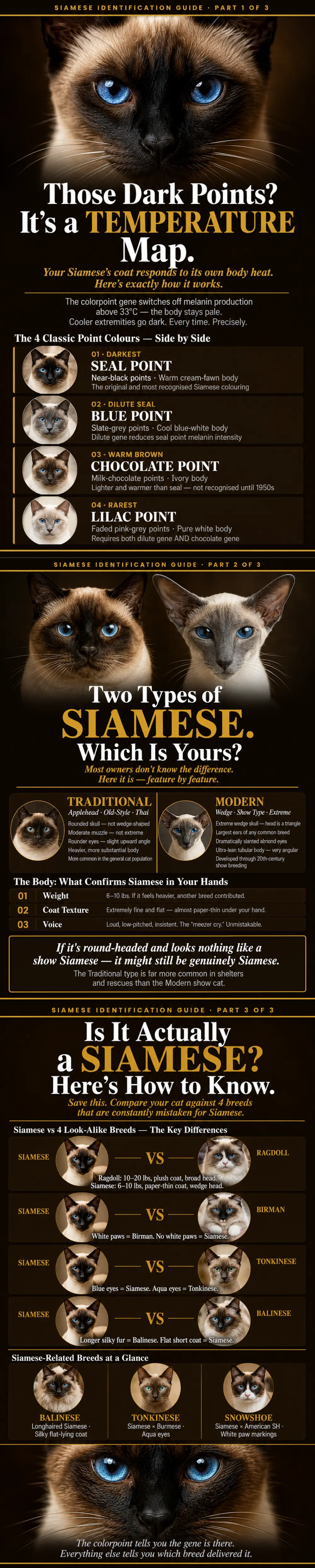 An infographic way of identifying siamese cat breed