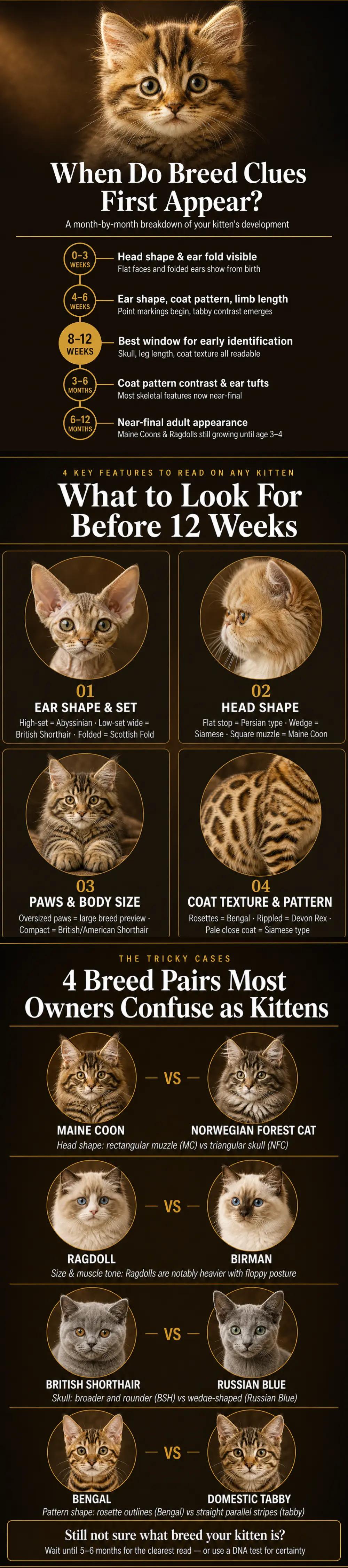 Infographc on identifying kitten breed