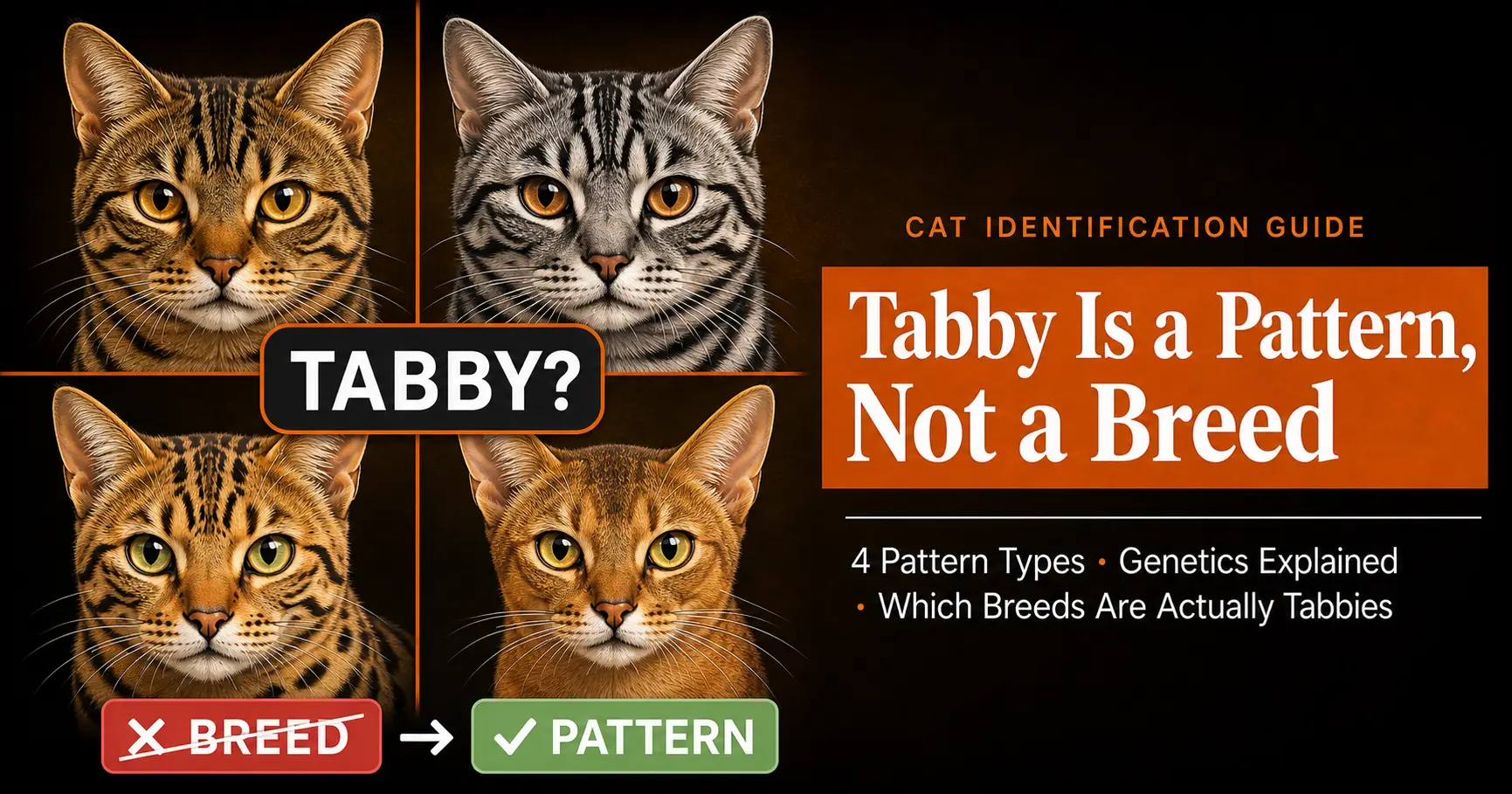 Tabby cat is a pattern not a breed - the detailed guide